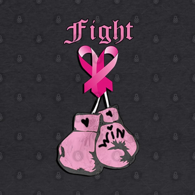 Breast Cancer Awareness Gifts: Inspirational quotes, Fight Pink Ribbon and Distressed Boxing Gloves Breast Cancer Awareness by tamdevo1